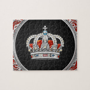 [100] Prince-Princess King-Queen Crown [Silver] Jigsaw Puzzle