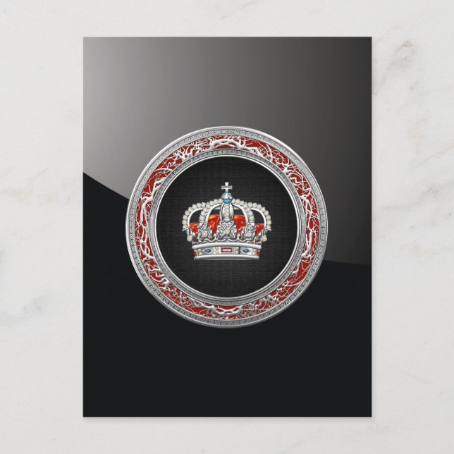 [100] Prince-Princess King-Queen Crown [Silver] Postcard (Front)