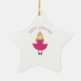 100% Princess Ceramic Ornament