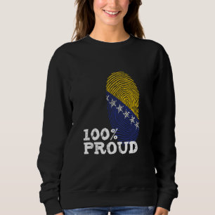 100 Proud Bosnia Herzegovina flag for Proud Bosnia Sweatshirt