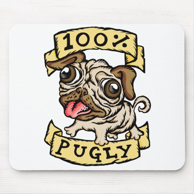 100% Pugly Mouse Pad (Front)