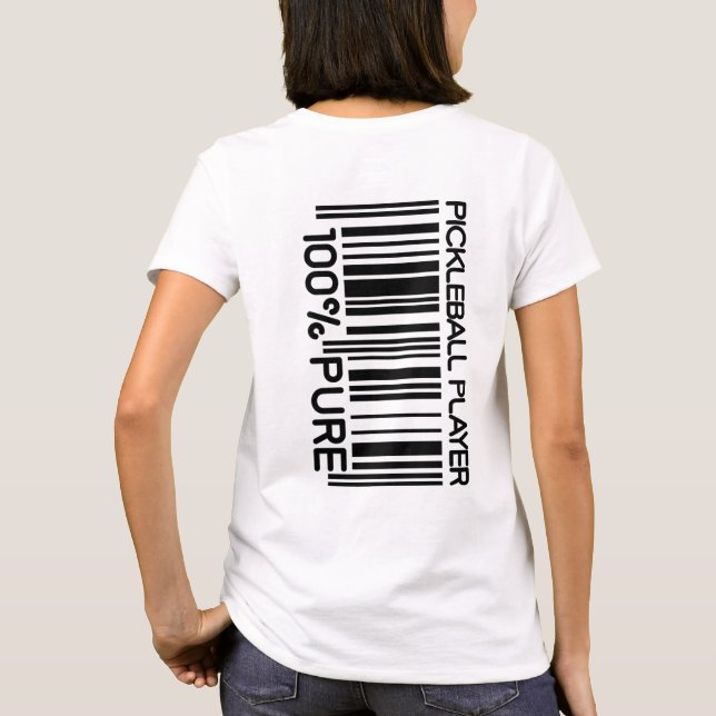 100% pure pickleball player T-Shirt (Back)