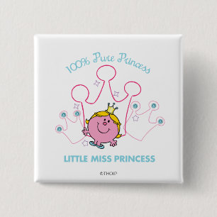 100% Pure Princess - Little Miss Princess 15 Cm Square Badge