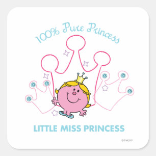 100% Pure Princess - Little Miss Princess Square Sticker