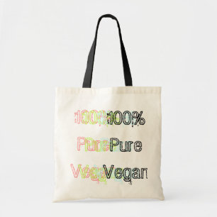 100% Pure Vegan - colourful Tote Bag