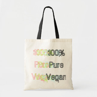 100% Pure Vegan - colourful Tote Bag
