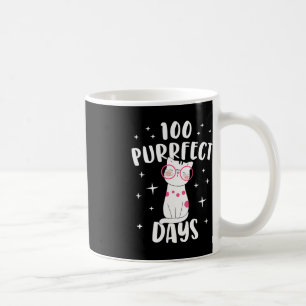 100 Purrfect Days Cat Happy 100th Day Of School Co Coffee Mug