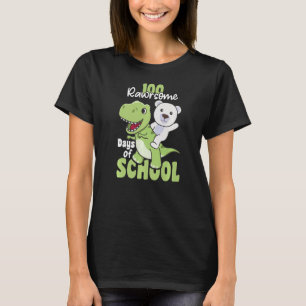 100 Rawrsome Days Of School Polar Bear Trex 100 Da T-Shirt