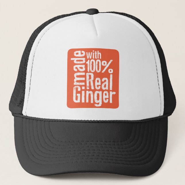 100% Real Ginger Trucker Hat (Front)
