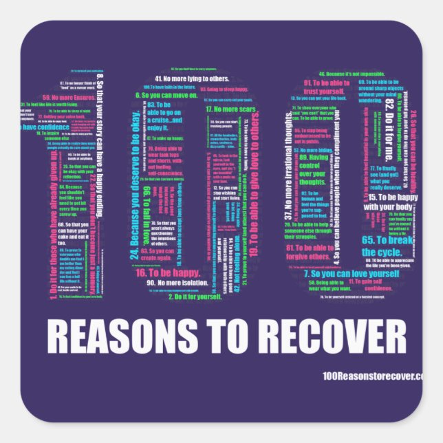 100 Reasons Small Sticker (Front)