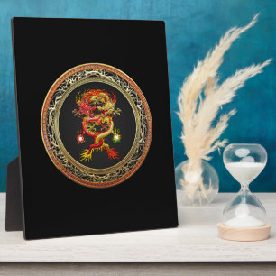 [100] Red and Yellow Dragons Plaque