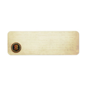 [100] Red and Yellow Dragons Return Address Label