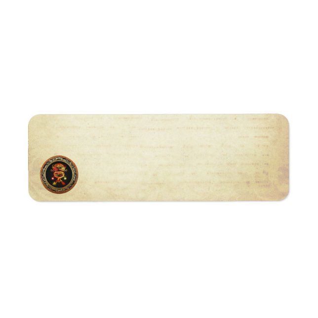 [100] Red and Yellow Dragons Return Address Label (Front)