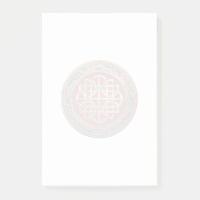 [100] Sacred Celtic Gold Knot Cross Post-it Notes (Front)