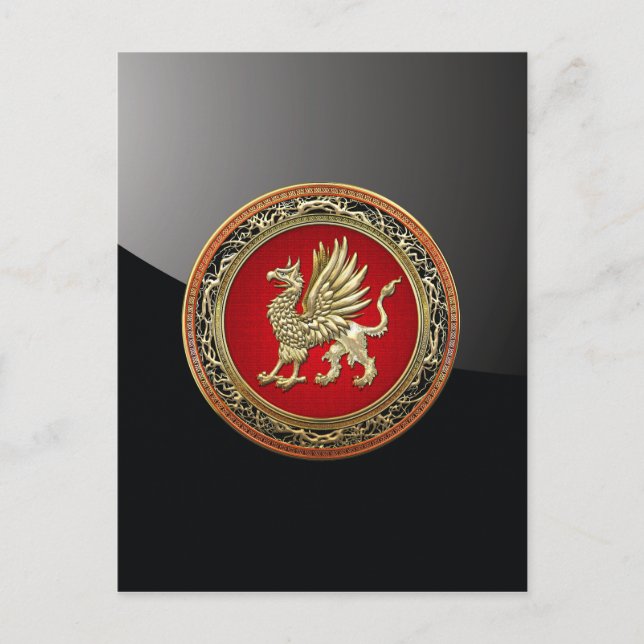 [100] Sacred Gold Griffin Postcard (Front)