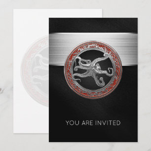 [100] Sacred Silver Octopus in Defensive Posture Invitation