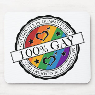 100% Satisfaction Guaranteed Gay Pride Rainbow Mouse Pad