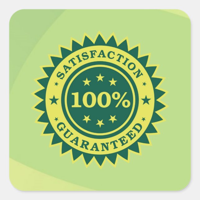 100% Satisfaction Guaranteed Sticker (Front)