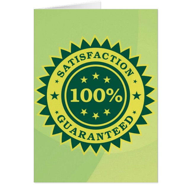 100% Satisfaction Guaranteed Sticker (Front)