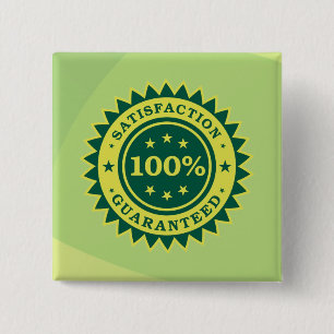 100% Satisfaction Guaranteed Sticker 15 Cm Square Badge