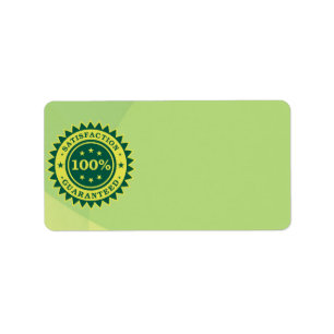 100% Satisfaction Guaranteed Sticker Address Label