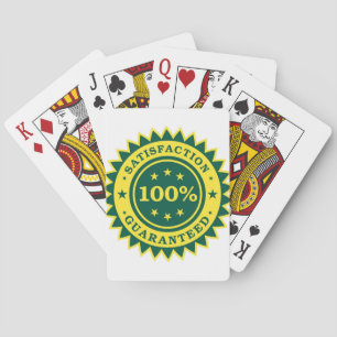 100% Satisfaction Guaranteed Sticker Playing Cards