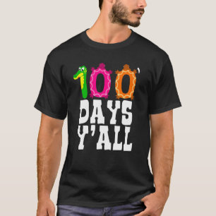 100 School Days Yall Funny Crocodile Turtles 100th T-Shirt