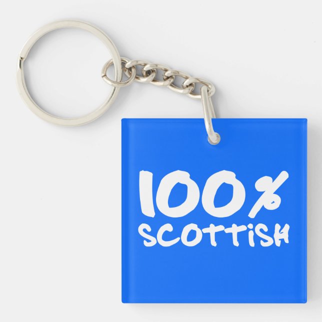 100% Scottish Key Ring (Front)