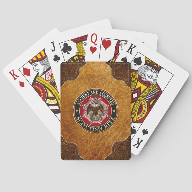 [100] Scottish Rite Double-headed Eagle Playing Cards (Back)
