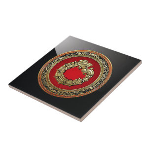 [100] Serpent God Quetzalcoatl [Gold] Tile
