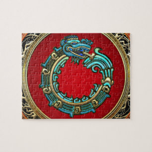 [100] Serpent God Quetzalcoatl [Jade] Jigsaw Puzzle