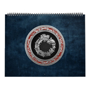 [100] Serpent God Quetzalcoatl [Silver] Calendar