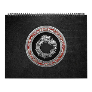 [100] Serpent God Quetzalcoatl [Silver] Calendar