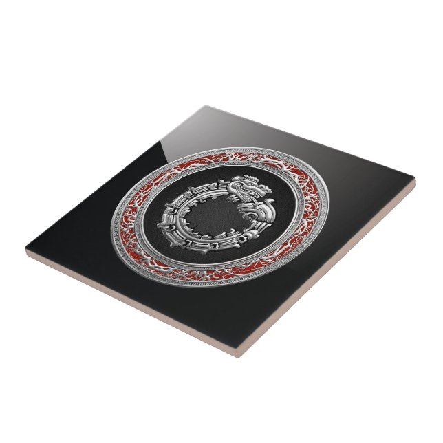 [100] Serpent God Quetzalcoatl [Silver] Tile (Side)