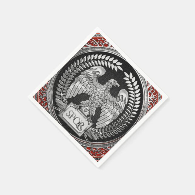 [100] Silver Roman Imperial Eagle Napkin (Corner)