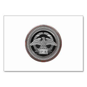 [100] Silver Roman Imperial Eagle over Medallion Table Number