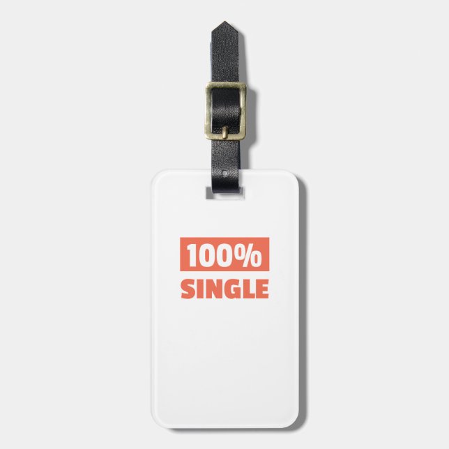 100% Single Luggage Tag (Front Vertical)