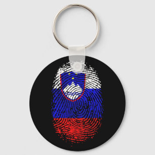 100% Slovenian from my DNA to my fingerprints Key Ring