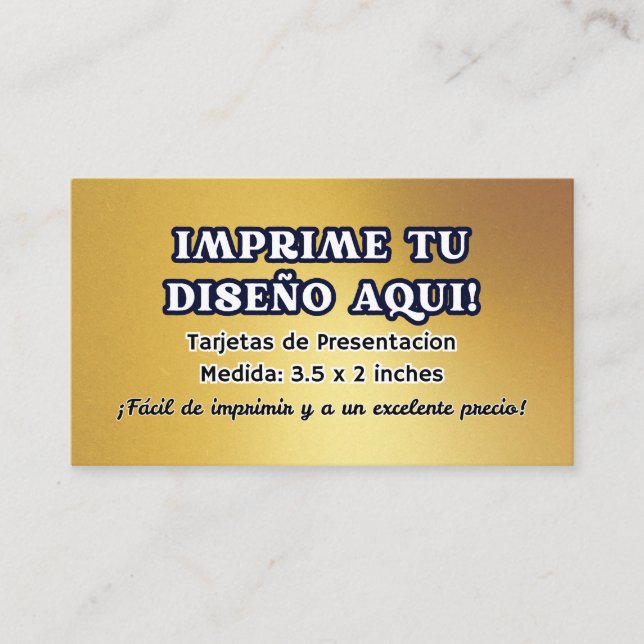 100 Tarjetas Impresion de Tarjetas para Negocio Business Card (Front)