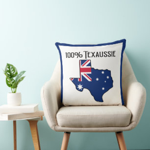100% Texaussie Throw Pillow