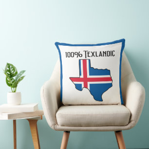 100% Texlandic Throw Pillow