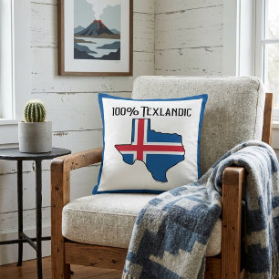100% Texlandic Throw Pillow