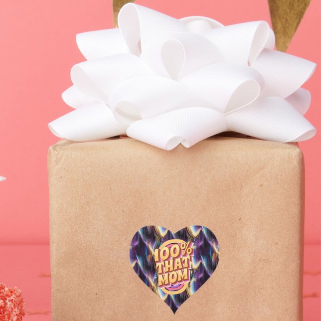 100% That Mum Abstract Pattern Heart Sticker (Creator Uploaded)