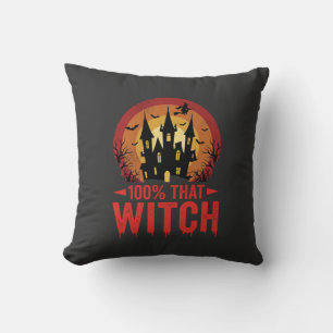 100% That Witch Halloween Castle Cushion