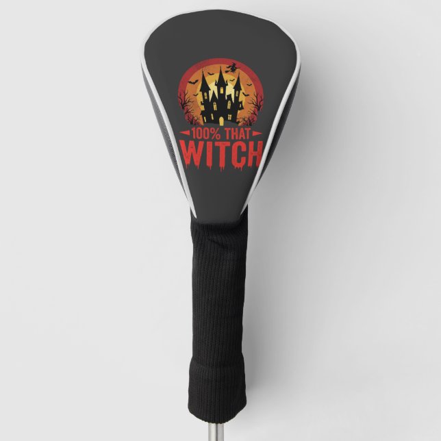 100% That Witch Halloween Castle Golf Head Cover (Front)