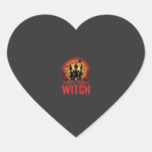 100% That Witch Halloween Castle Heart Sticker