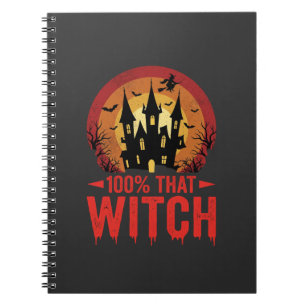 100% That Witch Halloween Castle Notebook