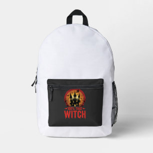 100% That Witch Halloween Castle Printed Backpack