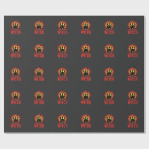 100% That Witch Halloween Castle Wrapping Paper