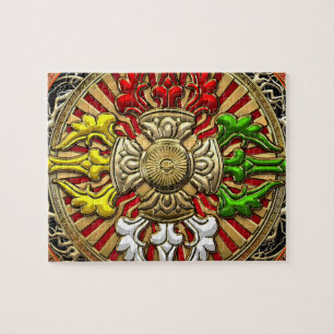 [100] Tibetan Double Dorje Mandala Jigsaw Puzzle